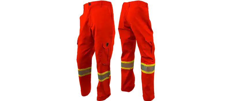 orange hi visibility pants