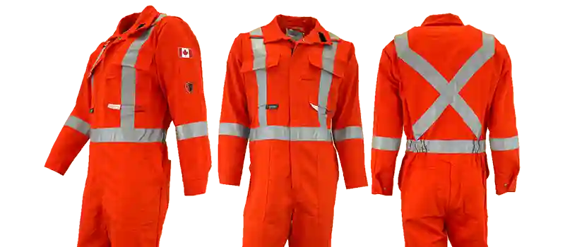 orange high visibility coveralls