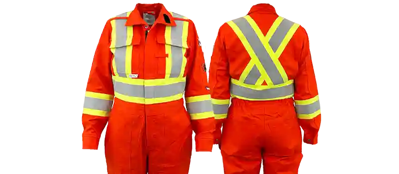 orange high visibility coveralls for women